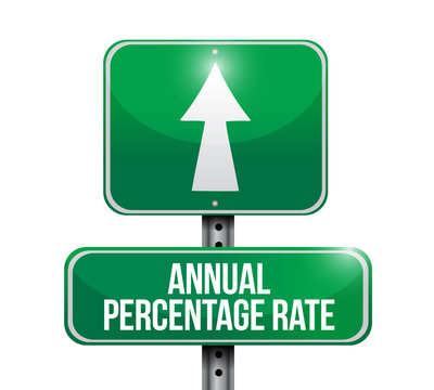 Annual Percentage Rate Road Sign Illustrations