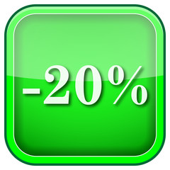 Green square shiny icon