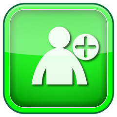 Green square shiny icon