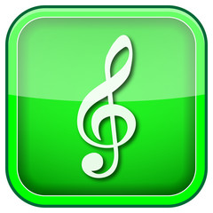 Obraz premium Green square shiny icon