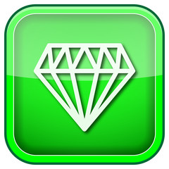 Green square shiny icon