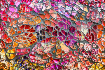 Panele Szklane Podświetlane  Mozaika z kolorowego szkła