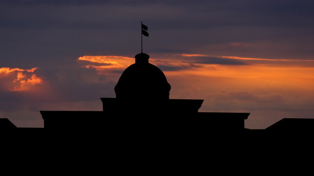 Alabama First Confederate Capitol dusk