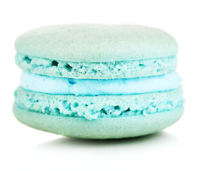 Gentle macaroon isolated on white