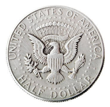 Silver Kennedy Half Dollar - Tails Frontal