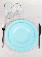 Table setting festive table