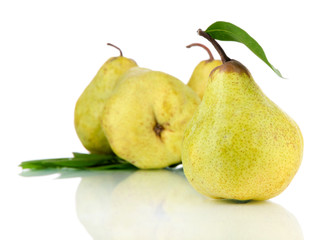 Pears isolated on white