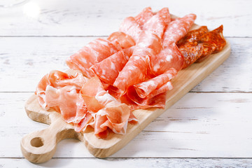 Platter of serrano jamon Cured Meat - 54456808