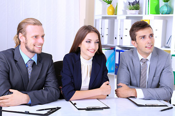 Business colleagues in office