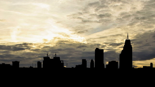 Alabama Mobile Downtown sunrise