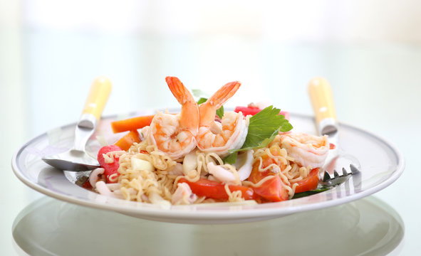 Thai spicy seafood salad