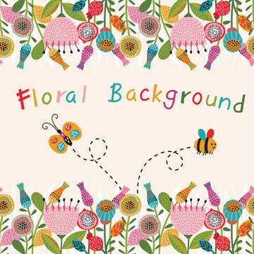 Fototapeta Floral background