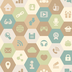 Internet Cells Seamless Pattern