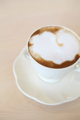 coffee on wood background