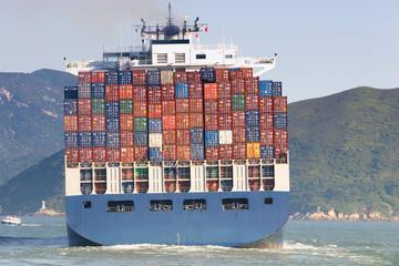 Cargo ship in Hong Kong