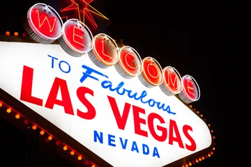 Poster Welcome to Las Vegas sign at night © Michael Flippo