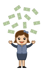 Money Rain - Vector Illustration