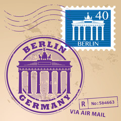 Stamp set with words Berlin, Germany inside, vector © Flavijus Piliponis
