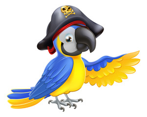 Naklejka premium Pirate Parrot Illustration