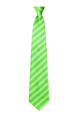 green ties isolated on white background