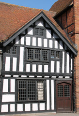 A Traditional Black and White Timber Framed Building.