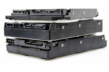 Harddisks Isolated On White Background