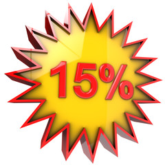 star discount of fifteen percent