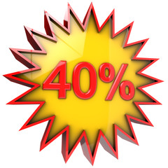star discount of forty percent