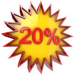 star discount of twenty percent