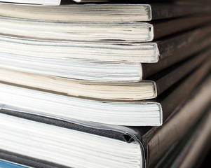Stack of magazine books