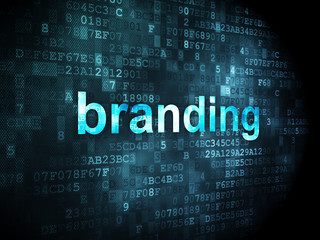 Obraz premium Marketing concept: Branding on digital background