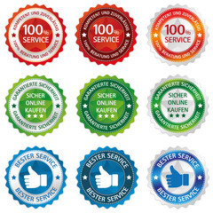 Button Siegel Bester Service Sicher Kaufen Kompetent set