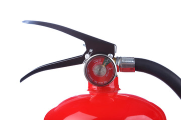Top of chemical fire extinguisher.