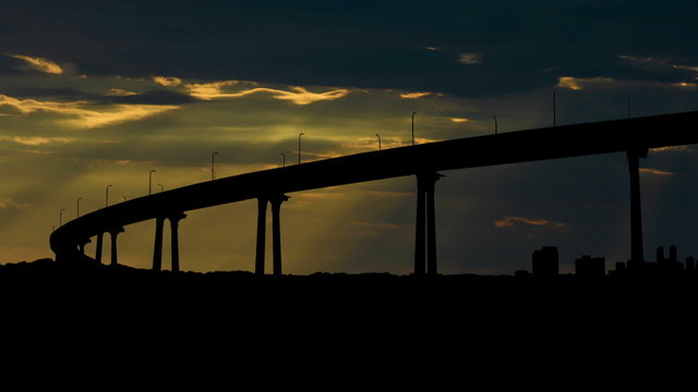 California Coronado sunset sunbeams