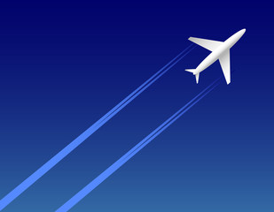Airplane on sky