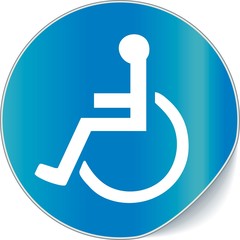 étiquette handicapé