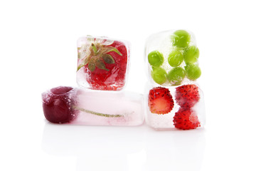 Frozen fruits and vegetables.