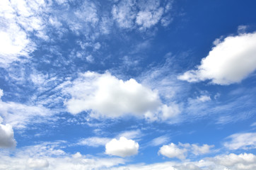 初夏の青空と雲