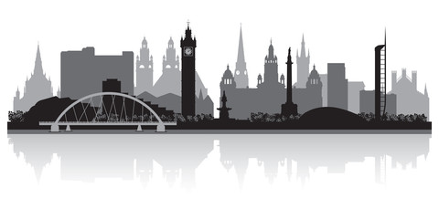 Obraz premium Glasgow city skyline silhouette