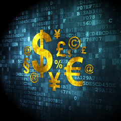 Marketing concept: Finance Symbol on digital background