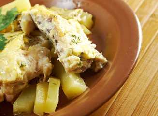 .farm-style Codfish with potatoes