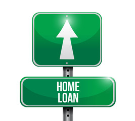 home loan road sign illustration design