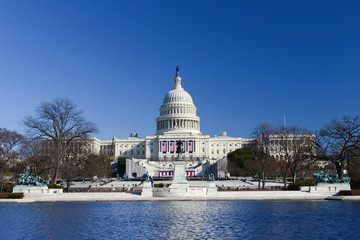 Capitol Building during inauguration days   - Washington D.C. United States of America