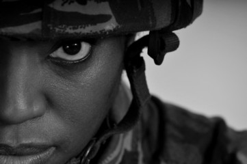 Black Female Soldier