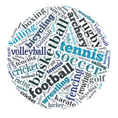 Sports word cloud