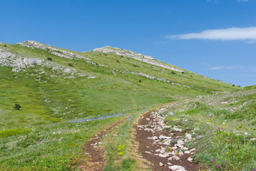 Fototapeta na wymiar Chatyr-Dah mountainous massif in Crimea