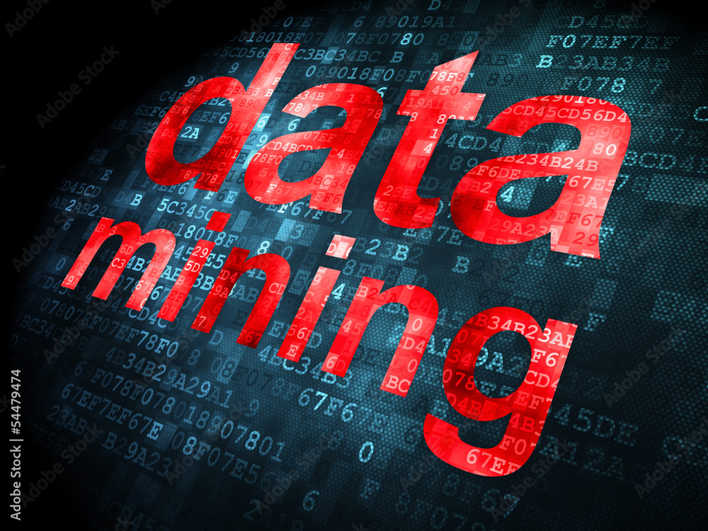 Poster information concept: data mining on digital background