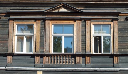 Detail of wooden architecture (Riga, Latvia)