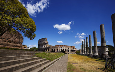 Fototapeta na wymiar Colosseum, Forum Romanum, 02, Rom, Italien