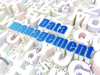 Data concept: Data Management on alphabet background
